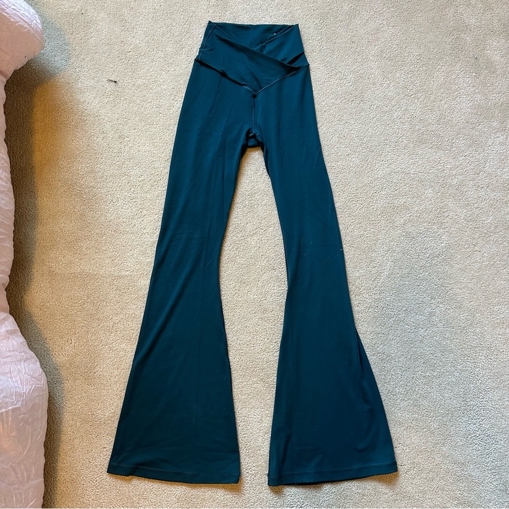 Aerie Green Flare Leggings